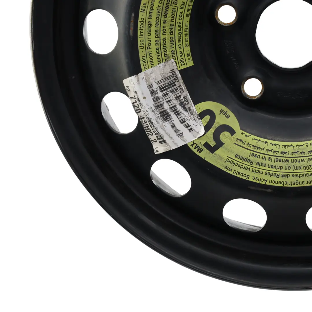 Spare Wheel Rim Steel 16" 3,5J ET:25,5 to Audi A3 8P with Part number 1K0601027AL Audi A3 8P Spare Wheel Rim Steel 16" 3,5J ET:25,5 - SKU 1K0601027AL-1 - Part number 1K0601027AL