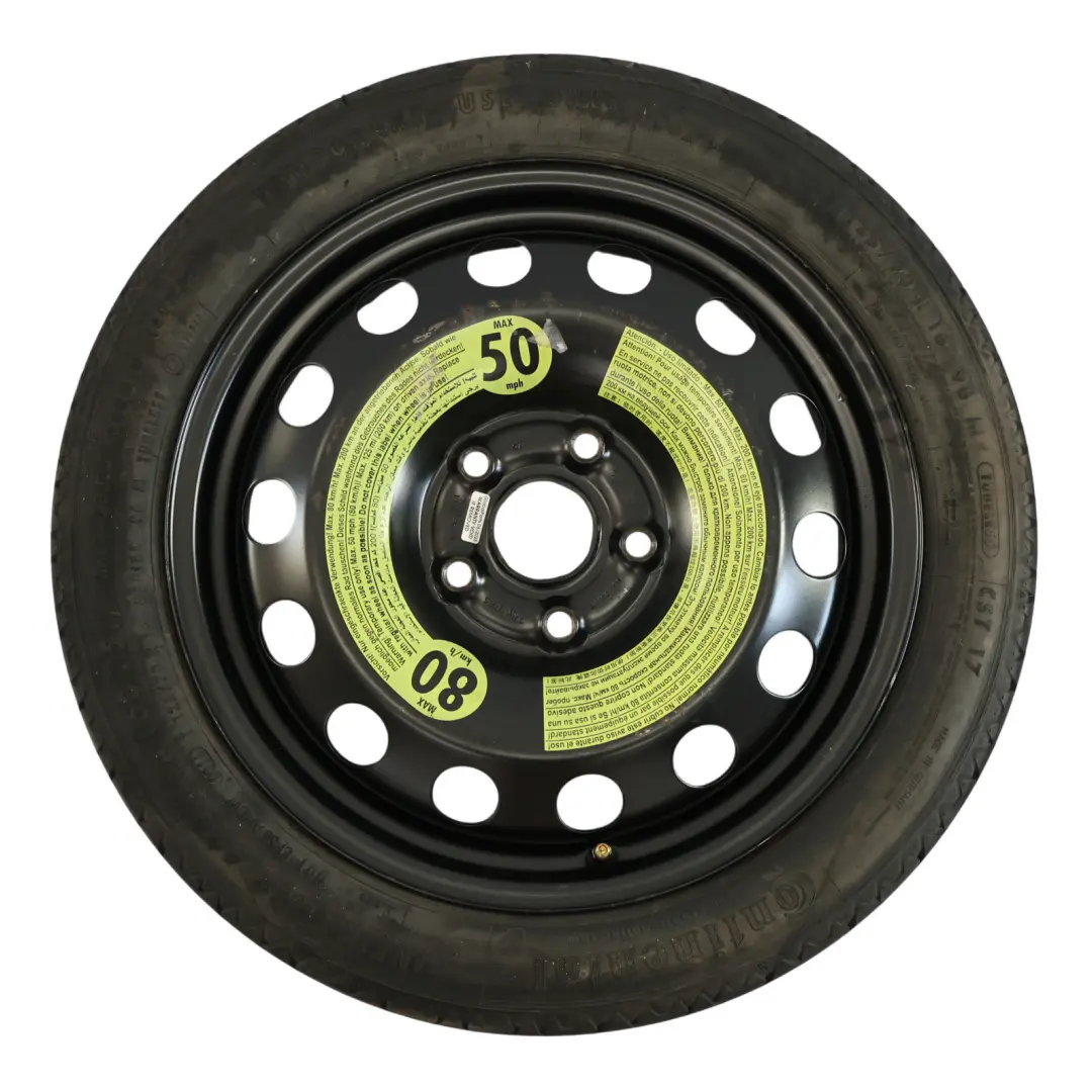 Spare Steel Wheel Space Saver R16 3,5J ET:25.5 125/70 to Audi A3 8P with Part number 1K0601027AL Audi A3 8P Spare Steel Wheel Space Saver R16 3,5J ET:25.5 125/70 - SKU 1K0601027AL-2 - Part number 1K0601027AL