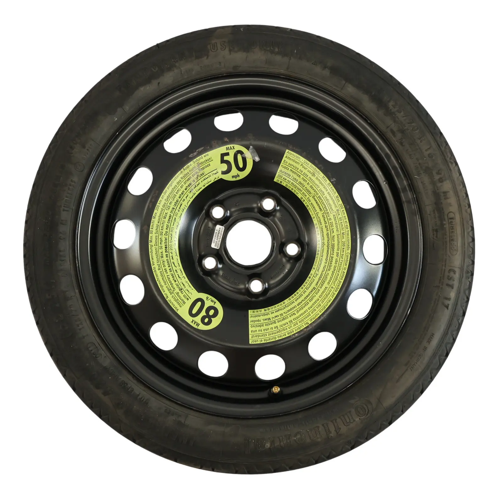 Audi A3 8P Spare Steel Wheel Space Saver R16 3,5J ET:25.5 125/70 1K0601027AL
