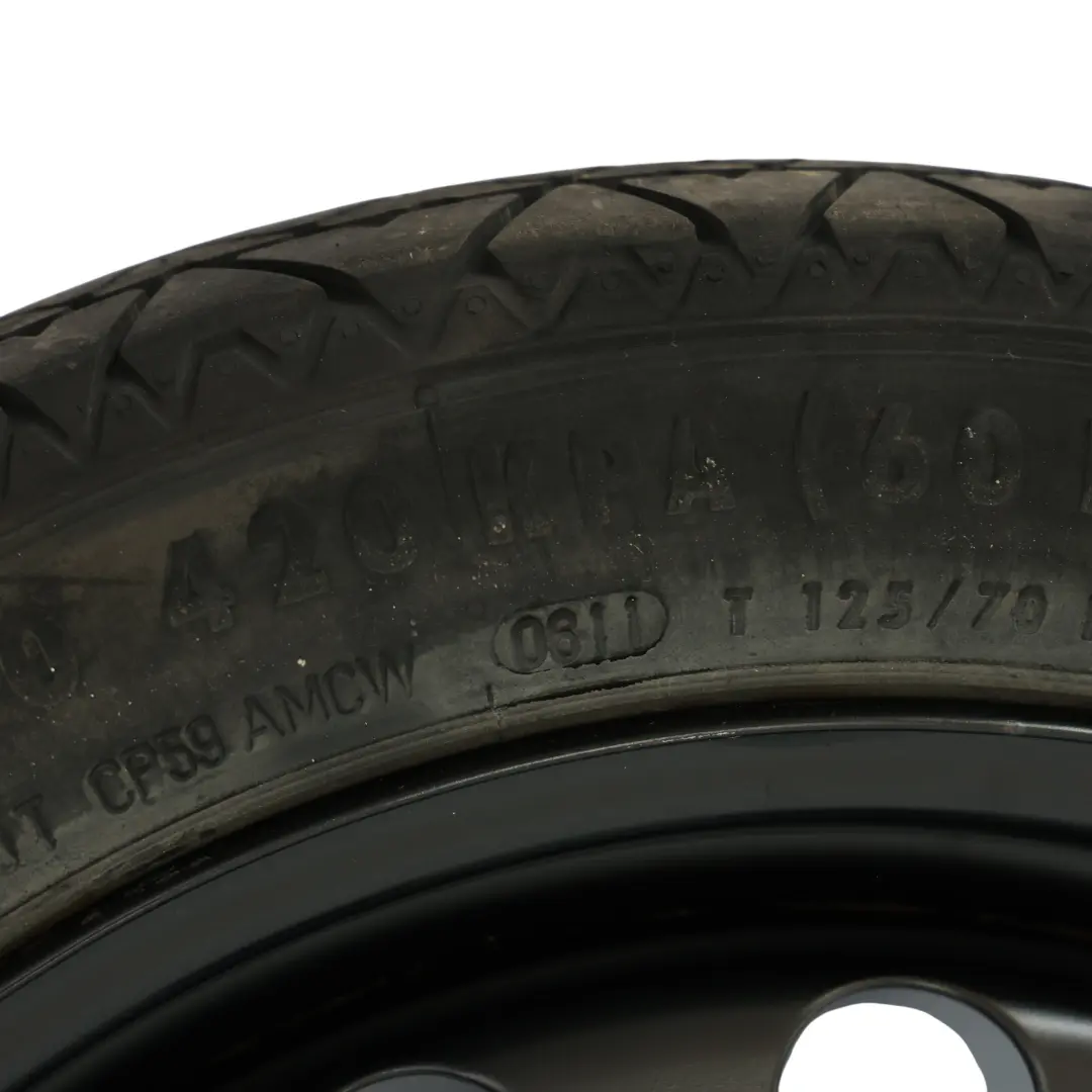 Audi A3 8P Rueda Repuesto Acero Space Saver R16 3,5J ET:25.5 125/70 - SKU 1K0601027AL-2 - Número de pieza 1K0601027AL