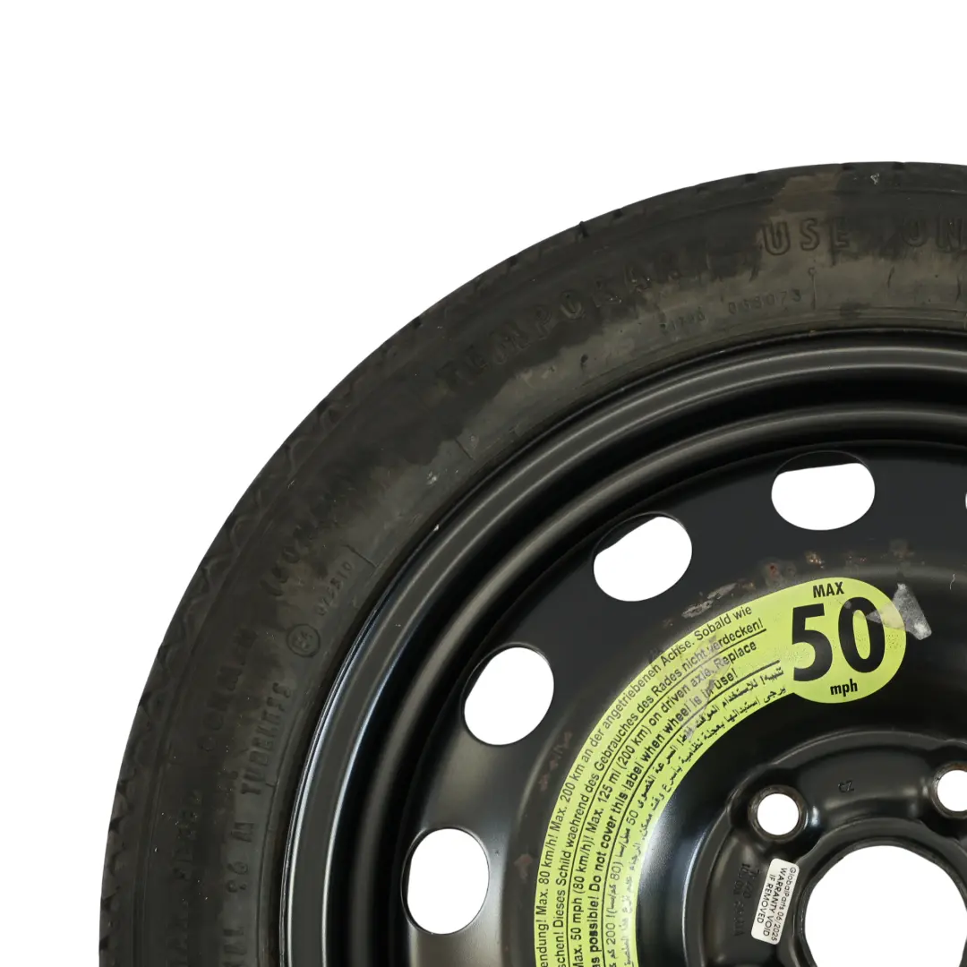 Roue De Secours En Acier R16 3,5J ET:25,5 125/70 pour Audi A3 8P à propos du numéro de pièce 1K0601027AL Audi A3 8P Roue De Secours En Acier R16 3,5J ET:25,5 125/70 - SKU 1K0601027AL-2 - Numéro de pièce 1K0601027AL