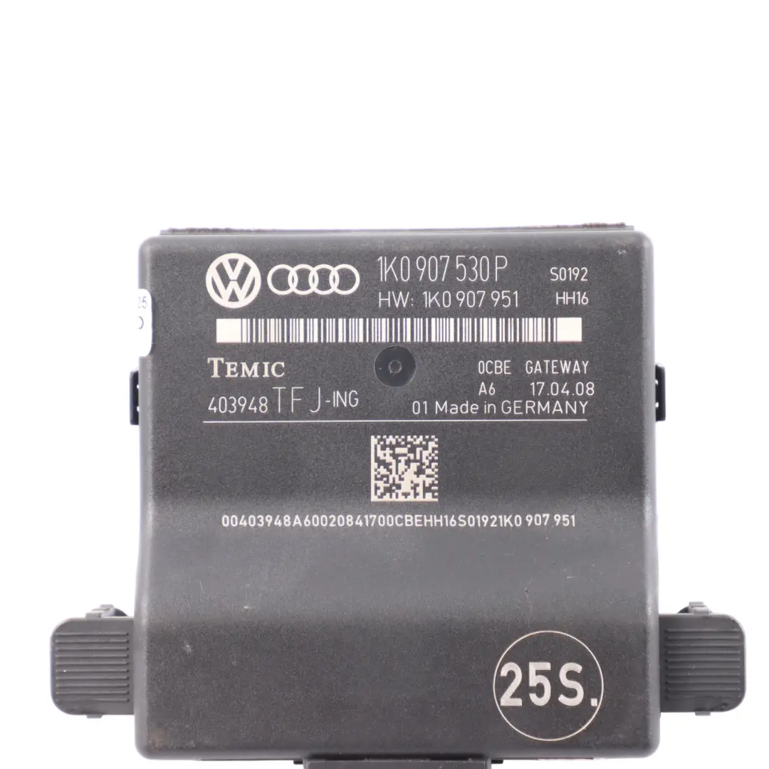 Module De Passerelle Interface De Diagnostic Commande ECU pour Audi A3 8P à propos du numéro de pièce 1K0907530P Audi A3 8P Module De Passerelle Interface De Diagnostic Commande ECU - SKU 1K0907530P - Numéro de pièce 1K0907530P