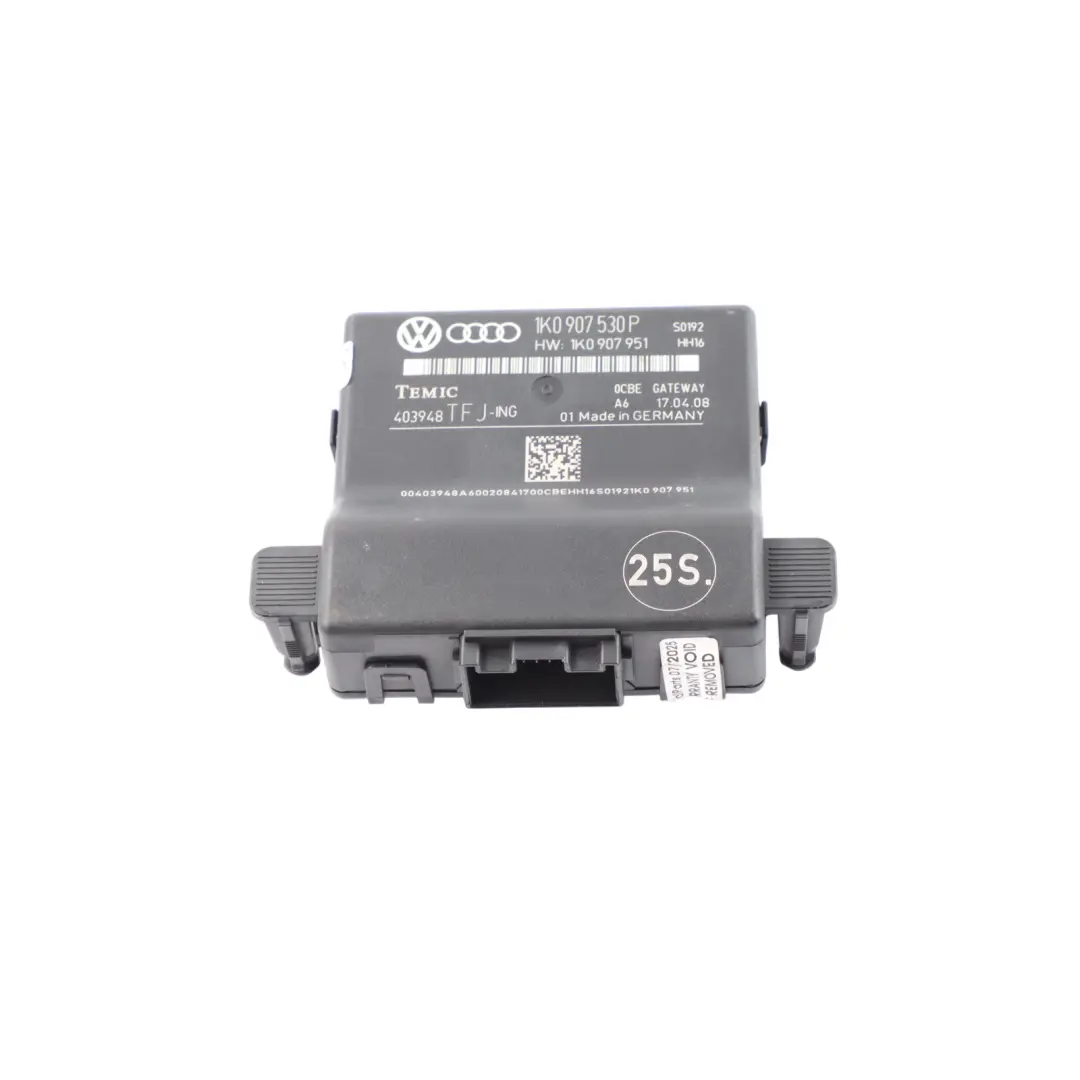 Módulo Gateway Interfaz De Diagnóstico Unidad Control ECU para Audi A3 8P con número de pieza 1K0907530P Audi A3 8P Módulo Gateway Interfaz De Diagnóstico Unidad Control ECU - SKU 1K0907530P - Número de pieza 1K0907530P