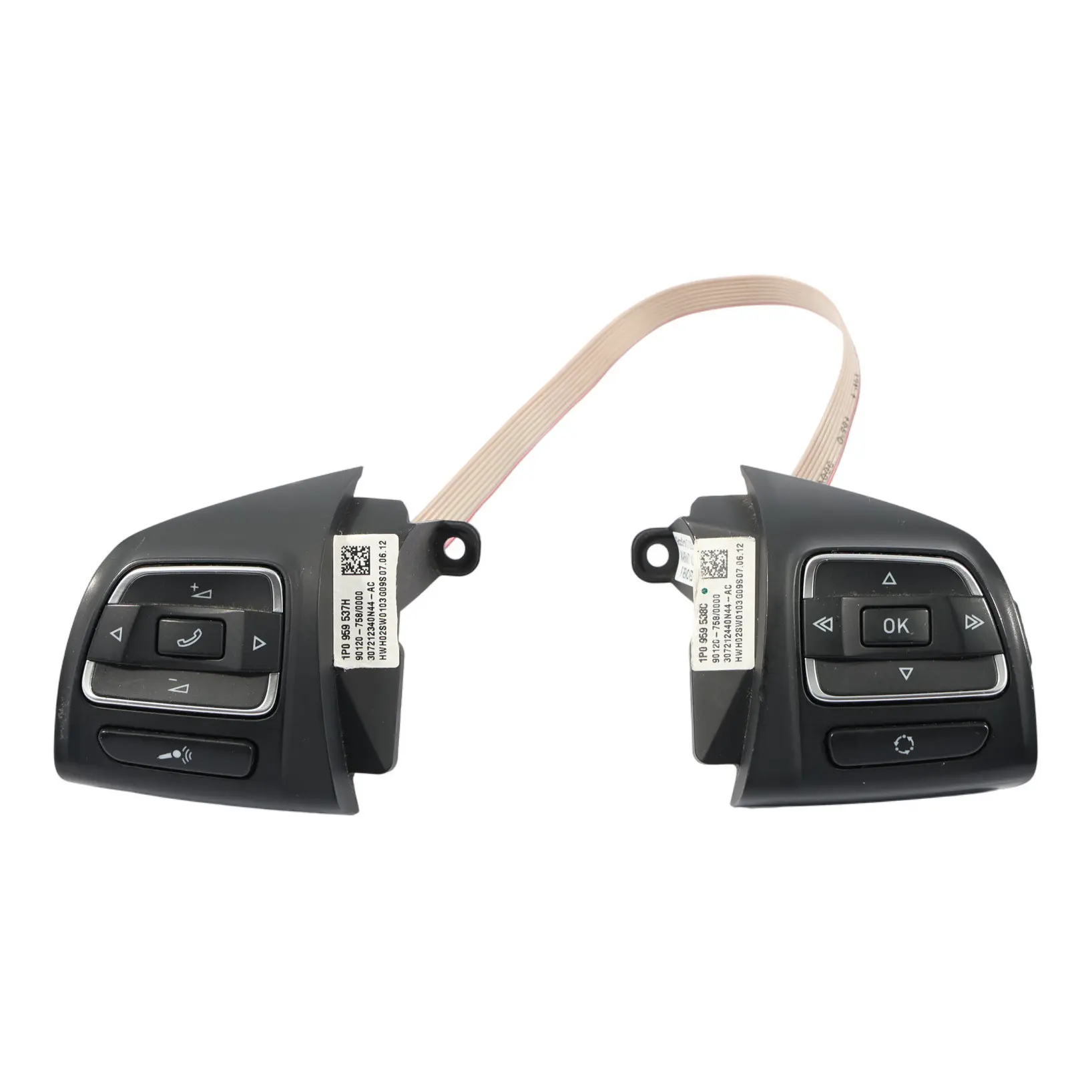 Seat Leon Mk2 Steering Wheel Multifunction Switch Set 1P0959538C 1P0959537H