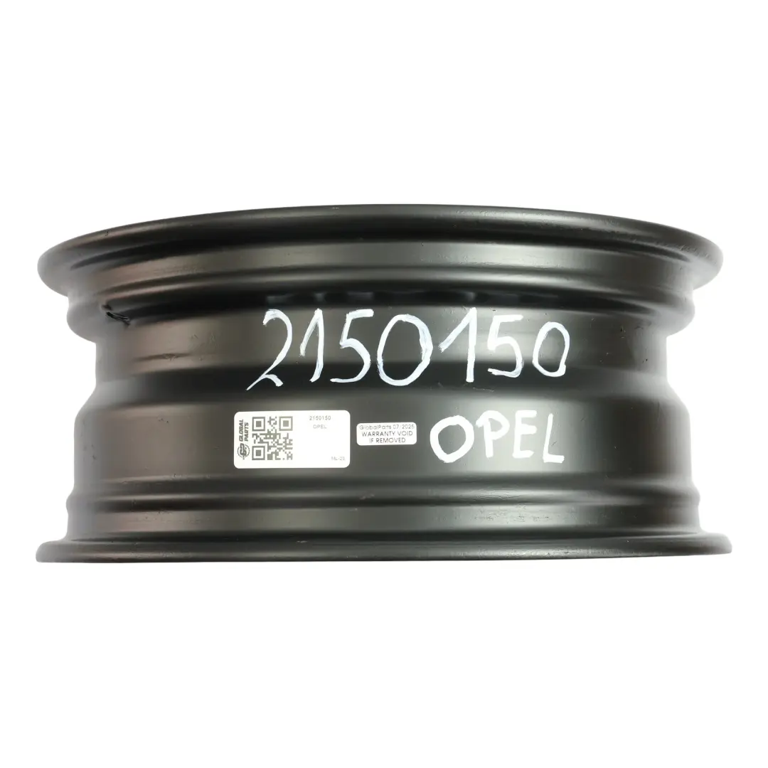 Opel Zafira Wheel Rim Black Steel MWFR 16" ET:43 6J - SKU 2150150 - Part number 2150150