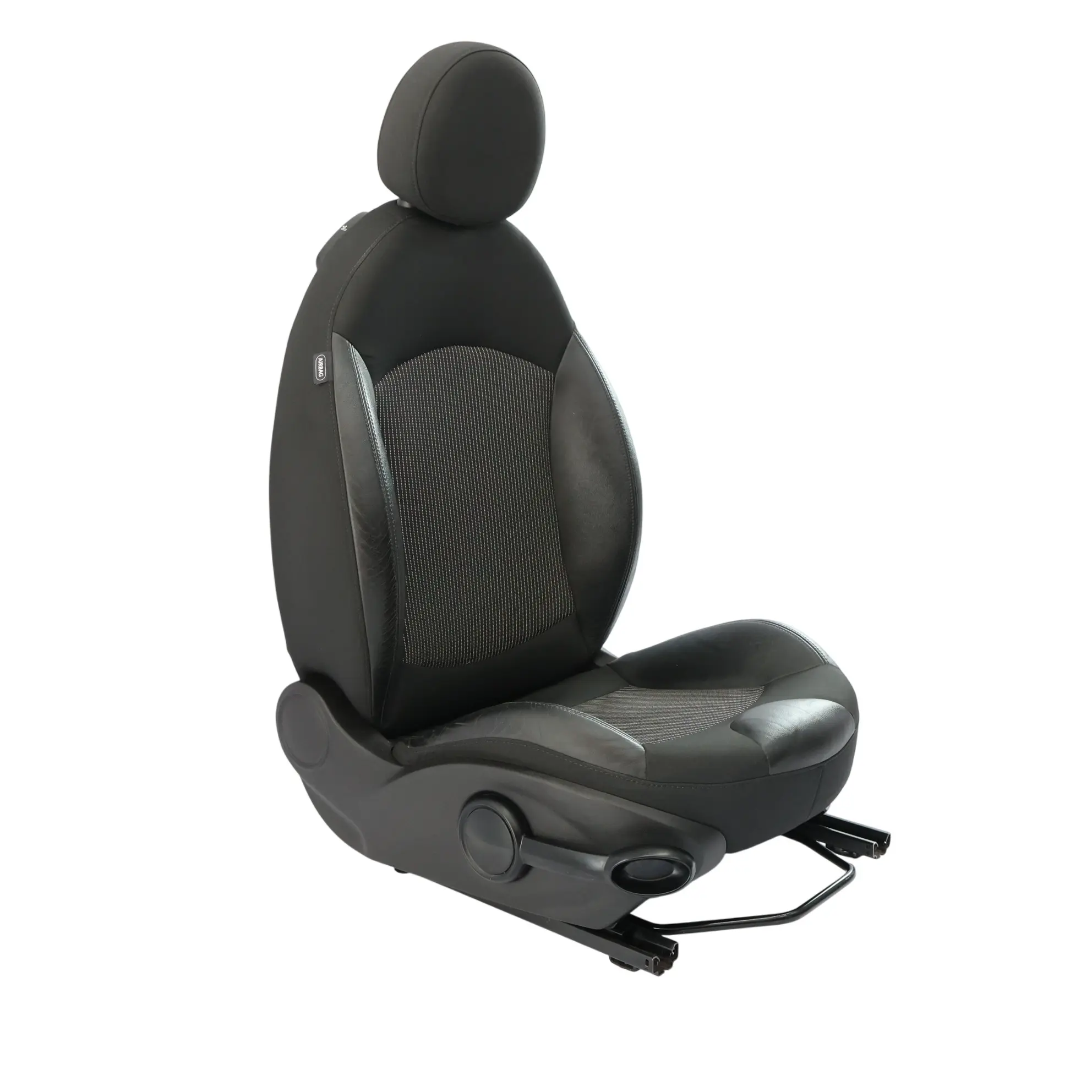 Front Seat Mini Cooper R55 R56 R57 Sport Cloth Leather Black Interior Right O/S