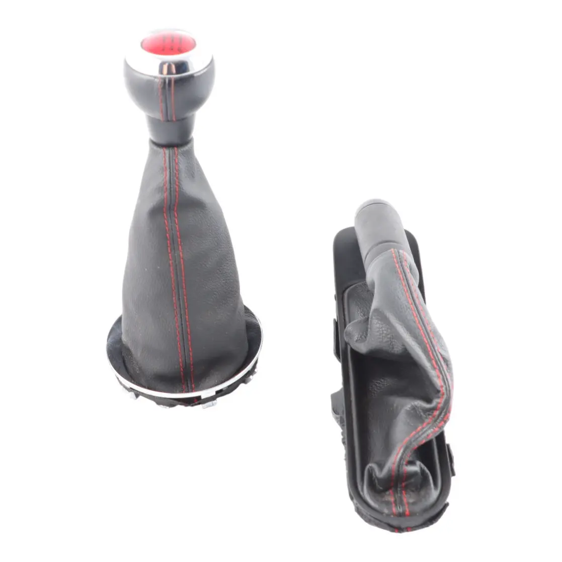 Mini R55 R56 Gear Shift Knob 6-Speed Gaiter Lever Handbrake Leather Black Set