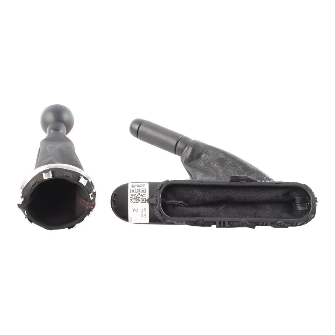 Shift Knob 6-Speed Gaiter Lever Handbrake Leather Black Set to Mini R55 R56 Gear with Part number 2753783 Mini R55 R56 Gear Shift Knob 6-Speed Gaiter Lever Handbrake Leather Black Set - SKU 2753783-3 - Part number 2753783