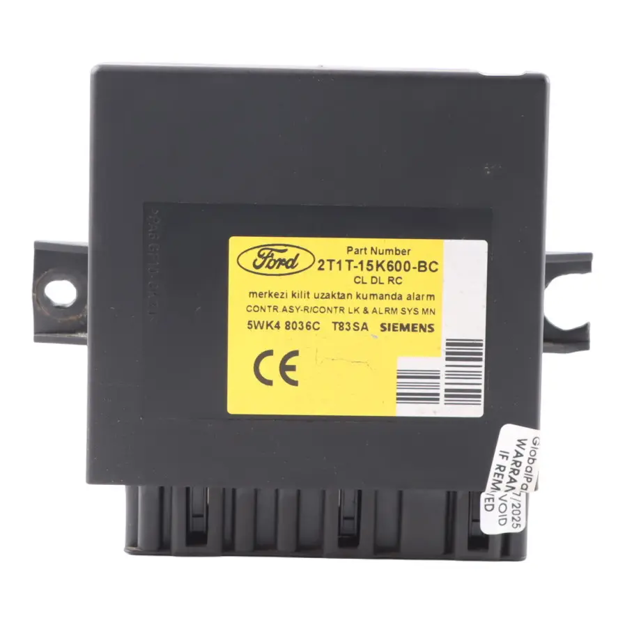 Ford Transit Connect Control Unit Central Door Locking Module ECU 2T1T-15K600-BC - SKU 2T1T15K600BC - Part number 2T1T15K600BC