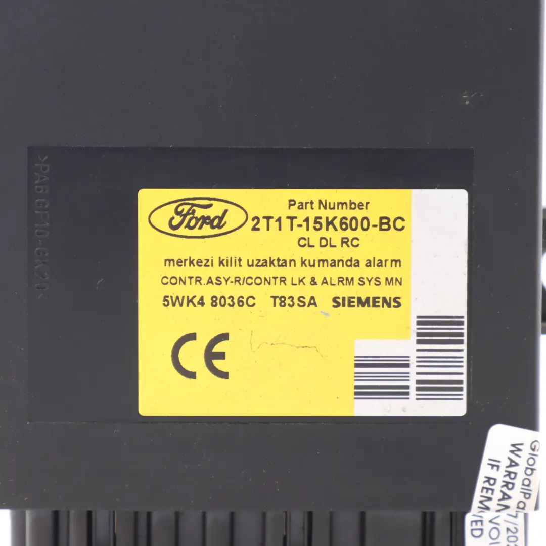 Ford Transit Connect Control Unit Central Door Locking Module ECU 2T1T-15K600-BC - SKU 2T1T15K600BC - Part number 2T1T15K600BC