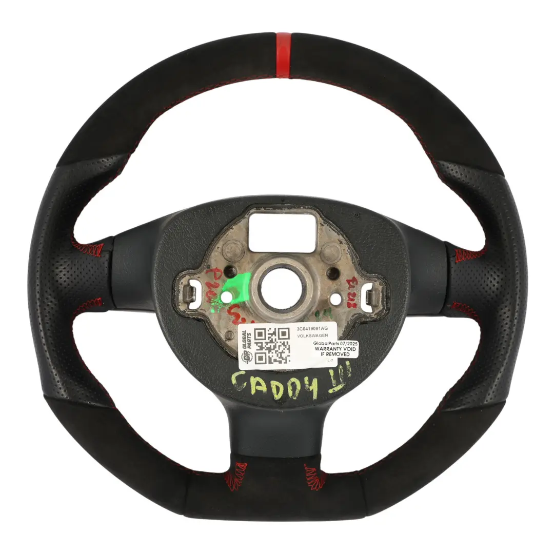 Kierownica Czarna Skóra Alcantara do Volkswagen Passat B6 o numerze 3C0419091AG Volkswagen Passat B6 Kierownica Czarna Skóra Alcantara - SKU 3C0419091AG - Numer Części 3C0419091AG