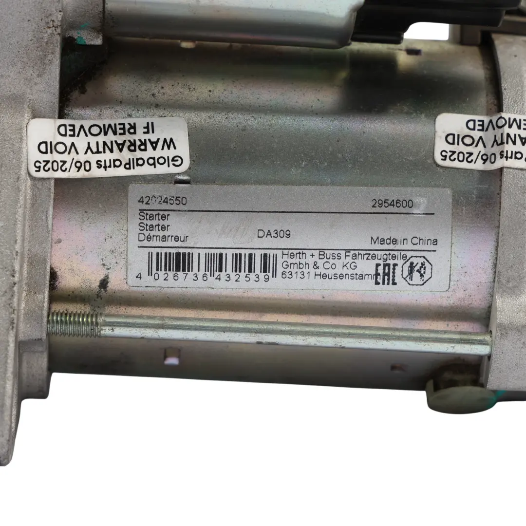 Mercedes W176 W246 C117 Starter Motor Herth+Buss Diesel Engine OM651 - SKU 42024550 - Part number 42024550