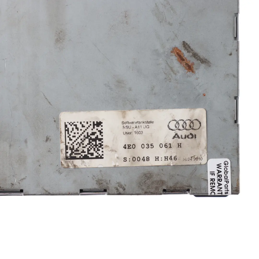 Audi A8 D4 Multimedia CD Player Audio Stereo Radio Head Unit - SKU 4E0035061G - Part number 4E0035061G