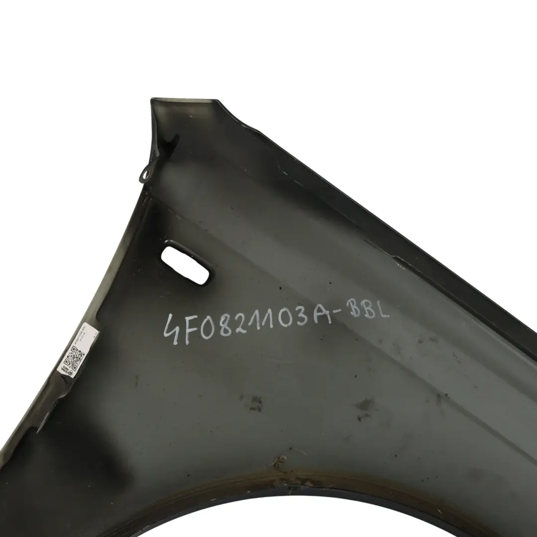 Pannello laterale anteriore sinistro Parafango Brilliant Black - Y9B per Audi A6 C6 con numero di parte 4F0821103A Audi A6 C6 Pannello laterale anteriore sinistro Parafango Brilliant Black - Y9B - SKU 4F0821103A-BBL - Numero di parte 4F0821103A