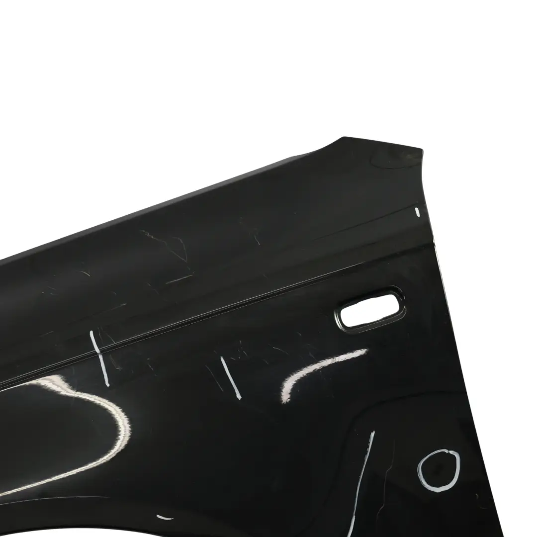 Side Panel Front Left N/S Wing Fender Brilliant Black Metallic - Y9B to Audi A6 C6 with Part number 4F0821103A Audi A6 C6 Side Panel Front Left N/S Wing Fender Brilliant Black Metallic - Y9B - SKU 4F0821103A-BBL - Part number 4F0821103A