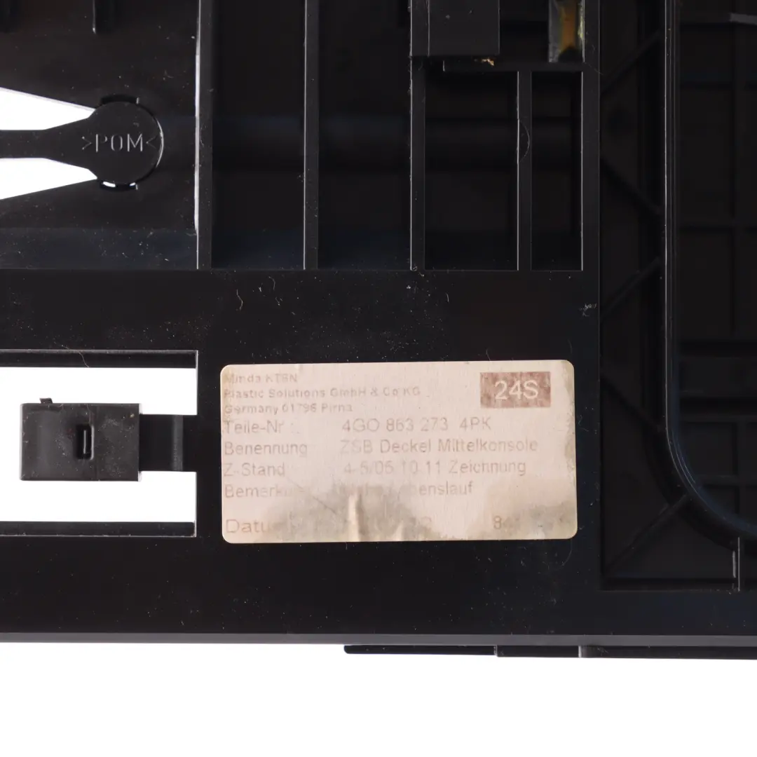 Audi A6 C7 Cendrier Console Bac Rangement Arrière Couleur Noyer Brun - SKU 4G0863273-3 - Numéro de pièce 4G0863273