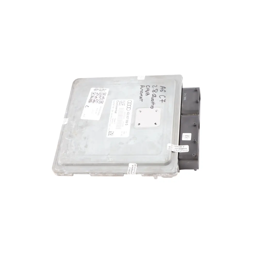Audi A6 C7 2.8 FSI V6 CHVA 204HP Quattro Engine Control ECU Automatic - SKU 4G0907552G - Part number 4G0907552G