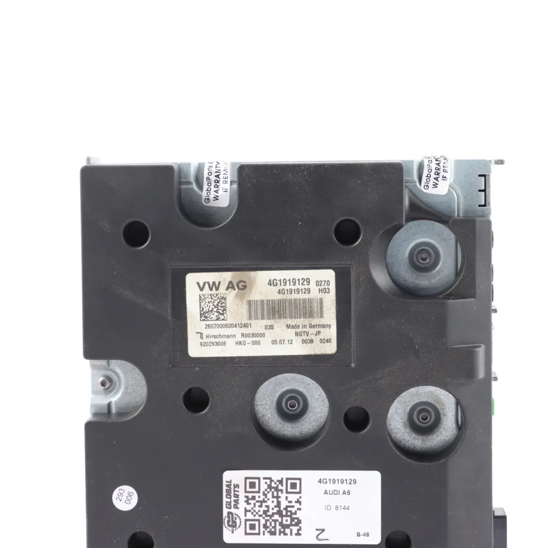 Tuner Module Control Unit to Audi A1 8X A4 B8 A6 C7 A7 4G TV with Part number 4G1919129 Audi A1 8X A4 B8 A6 C7 A7 4G TV Tuner Module Control Unit - SKU 4G1919129 - Part number 4G1919129