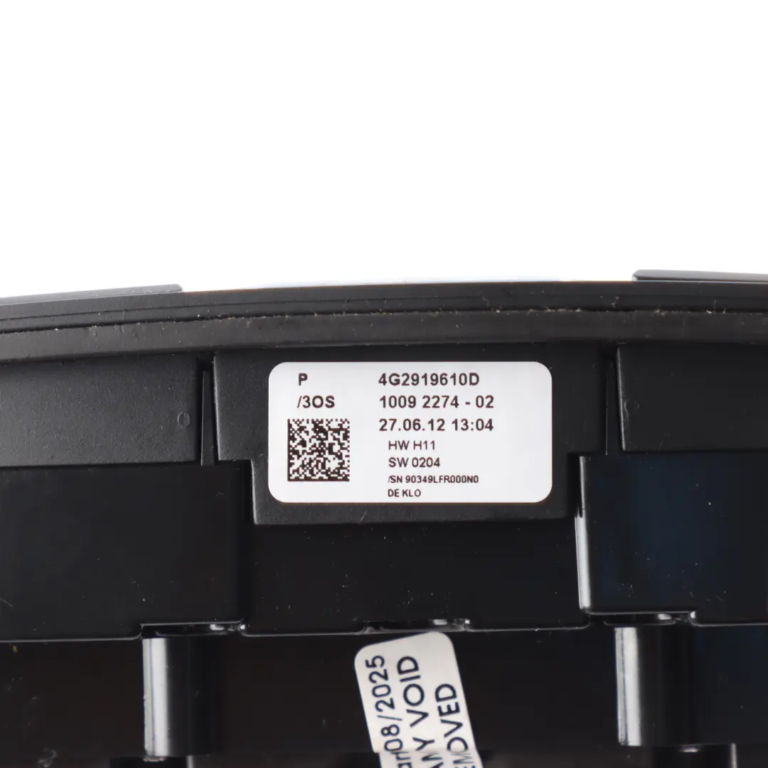 MMI Centre Console Multimedia Sat Nav Switch Panel to Audi A7 4G A6 C7 with Part number 4G2919610D Audi A7 4G A6 C7 MMI Centre Console Multimedia Sat Nav Switch Panel - SKU 4G2919610D - Part number 4G2919610D