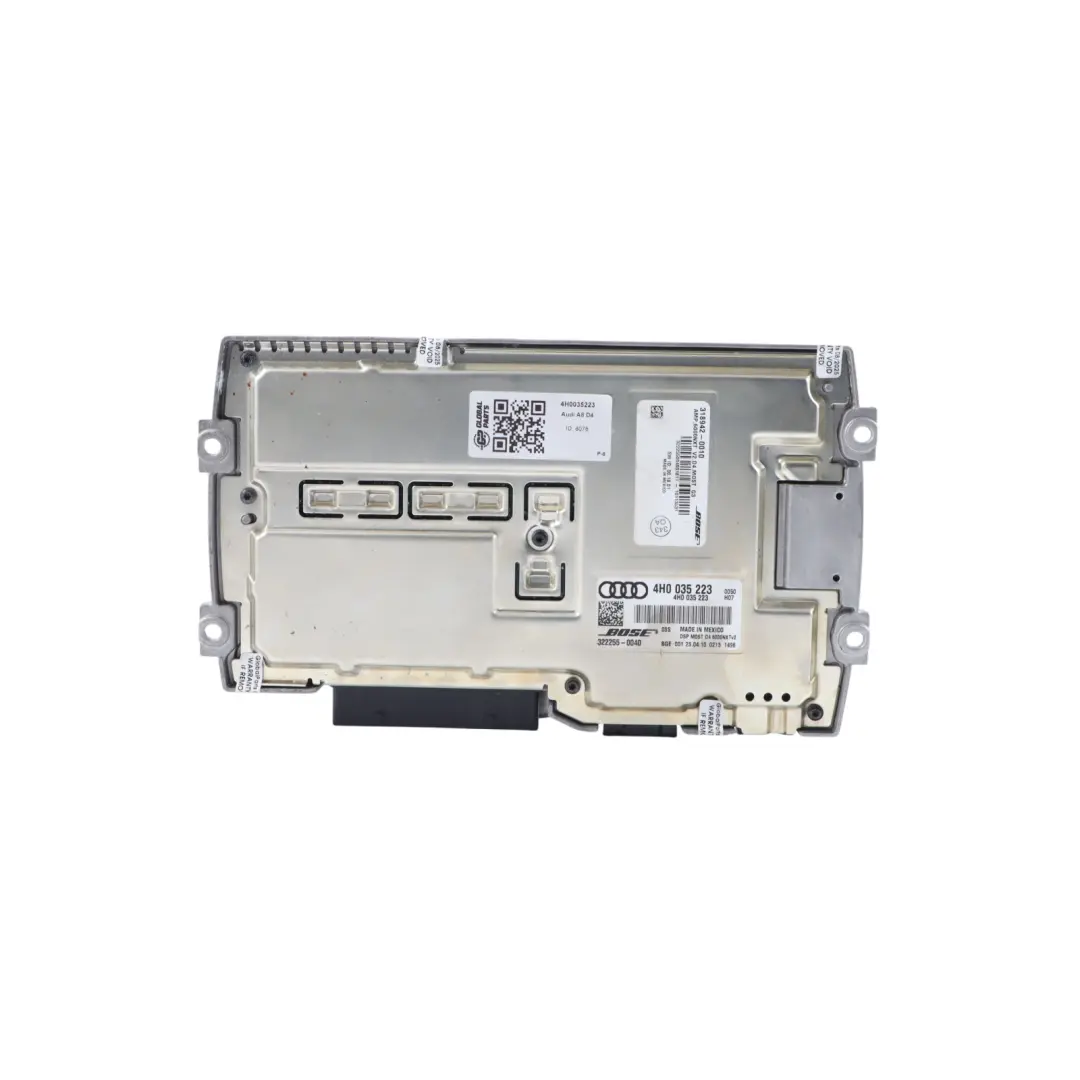 Audio Amplifier AMP Sound Booster Module BOSE 4H0035225C to Audi A8 D4 4H with Part number 4H0035223 Audi A8 D4 4H Audio Amplifier AMP Sound Booster Module BOSE 4H0035225C - SKU 4H0035223 - Part number 4H0035223