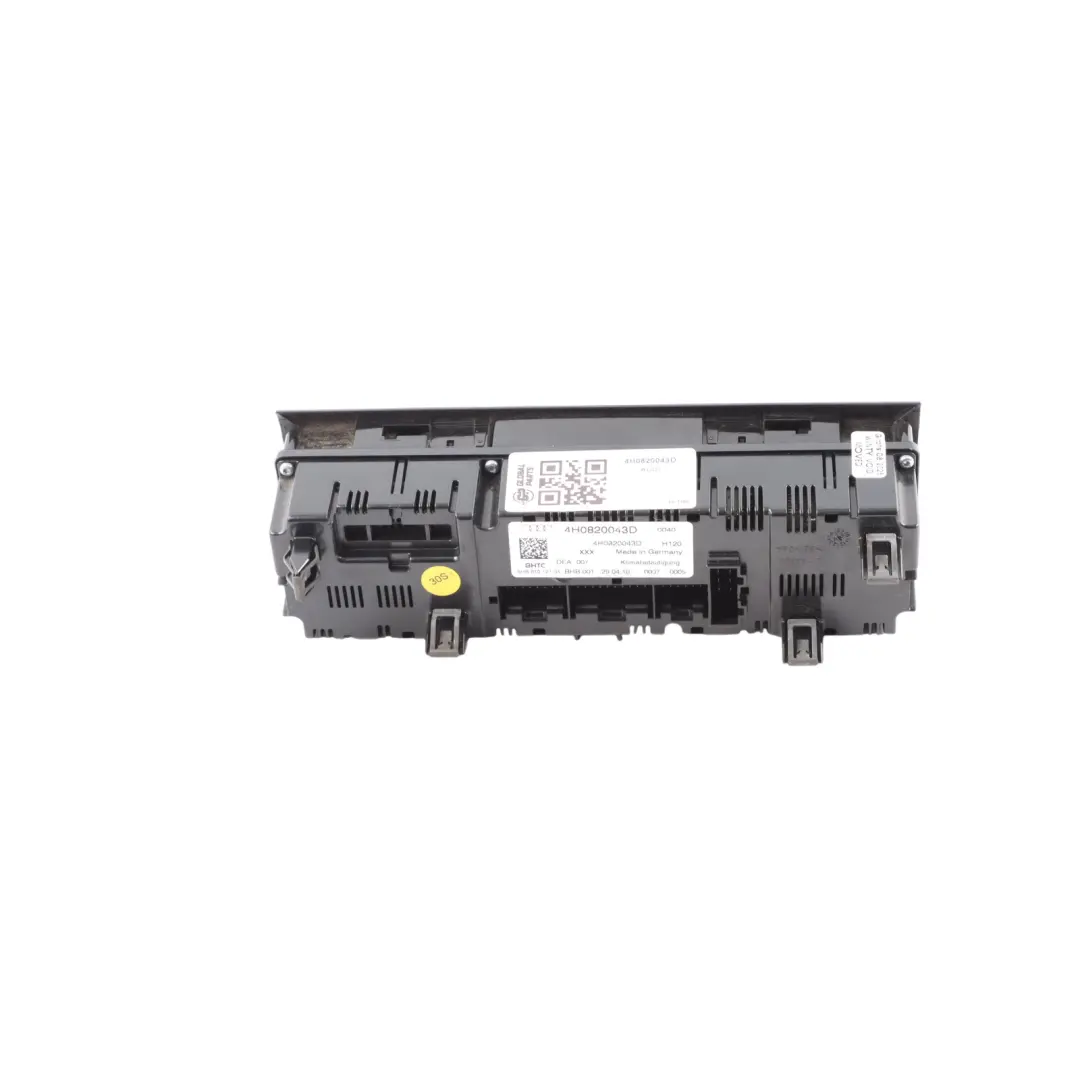 Audi A8 D4 A/C Air Condition Heater Climate Control Switch Panel - SKU 4H0820043D - Part number 4H0820043D