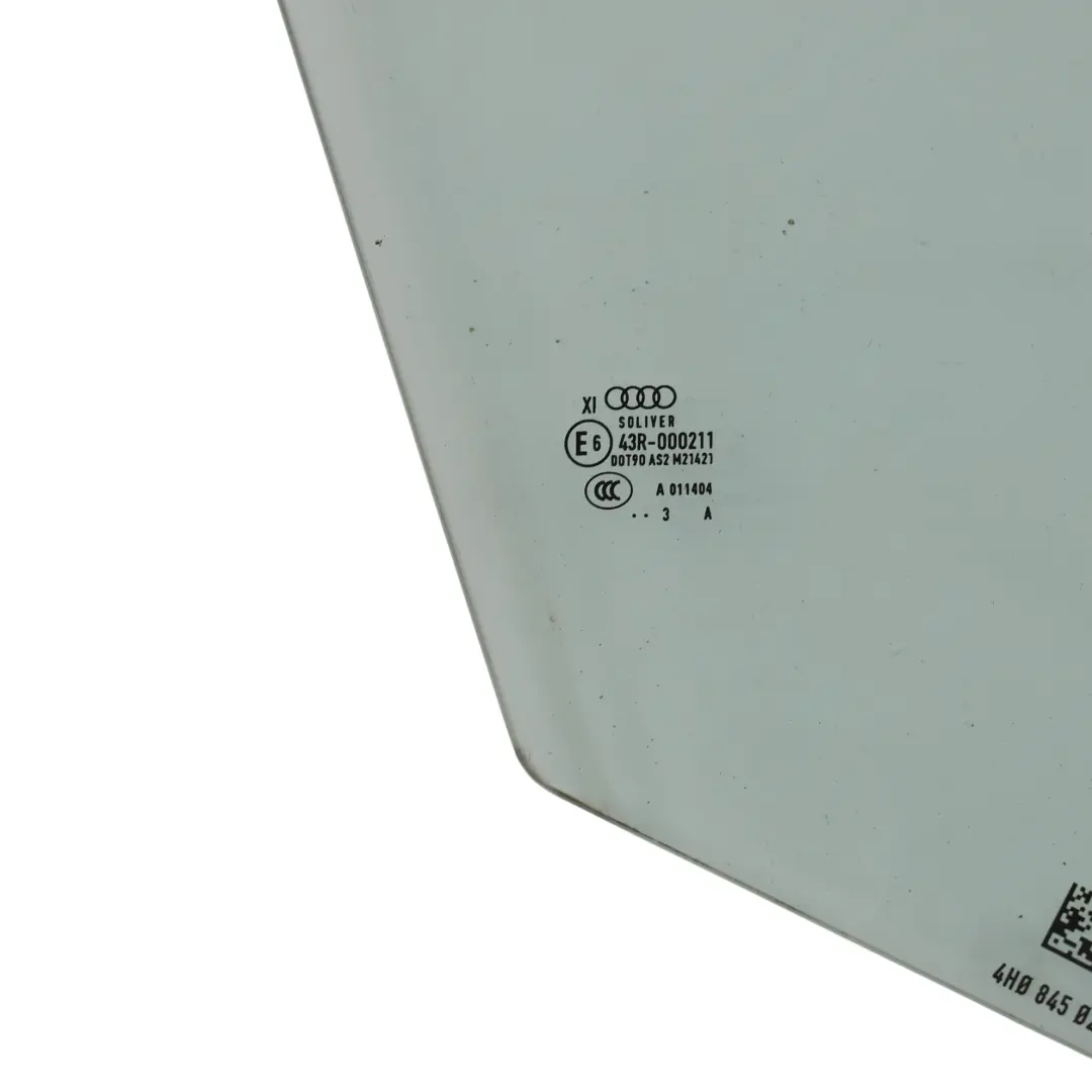 Vetro Del Finestrino Della Porta Anteriore Sinistra AS2 per Audi A8 4H con numero di parte 4H0845022E Audi A8 4H Vetro Del Finestrino Della Porta Anteriore Sinistra AS2 - SKU 4H0845022E - Numero di parte 4H0845022E