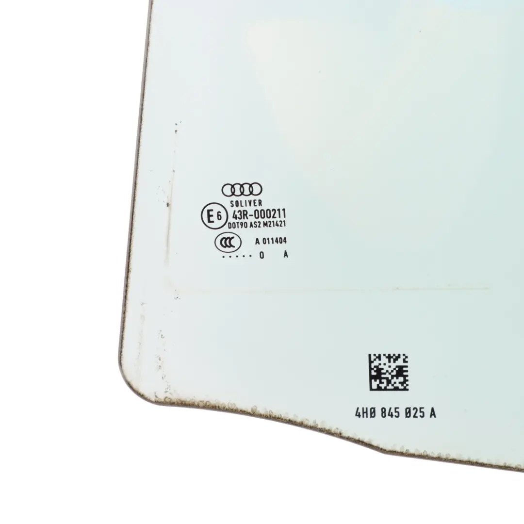 Audi A8 4H Door Window Shatterproof Glass Rear Left N/S AS2 Green Glazing - SKU 4H0845025F - Part number 4H0845025F