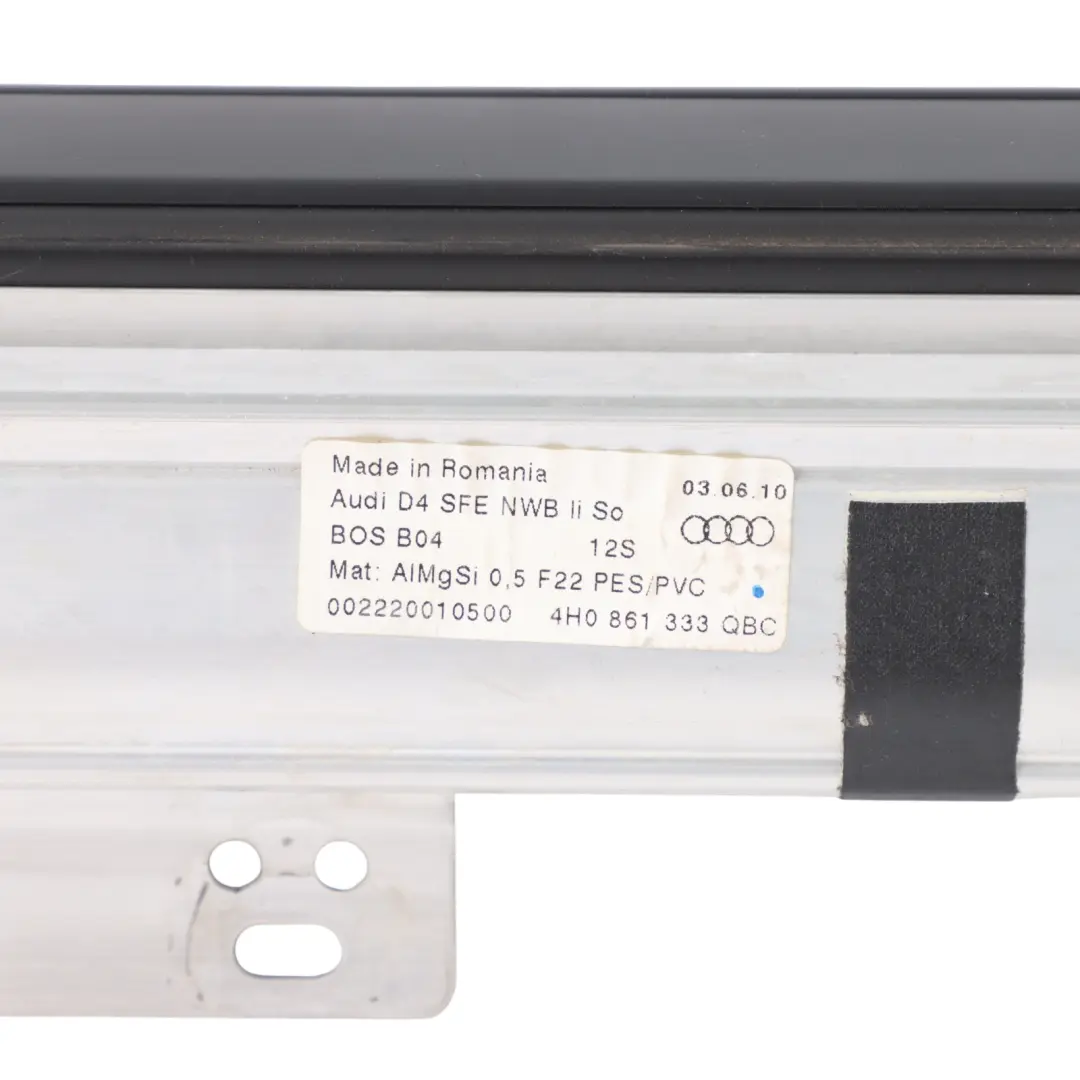 Window Sunlight Roller Blind Black Rear Left N/S to Audi A8 D4 with Part number 4H0861333 Audi A8 D4 Window Sunlight Roller Blind Black Rear Left N/S - SKU 4H0861333 - Part number 4H0861333