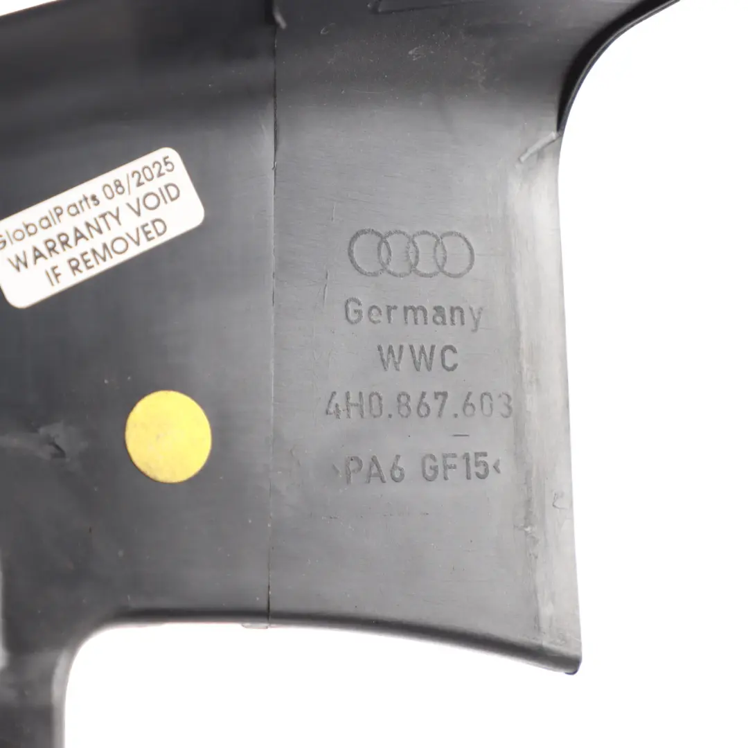 Audi A8 D4 Door Window Guide Frame Gasket Seal Rear Left N/S Soul Black - SKU 4H0867603 - Part number 4H0867603