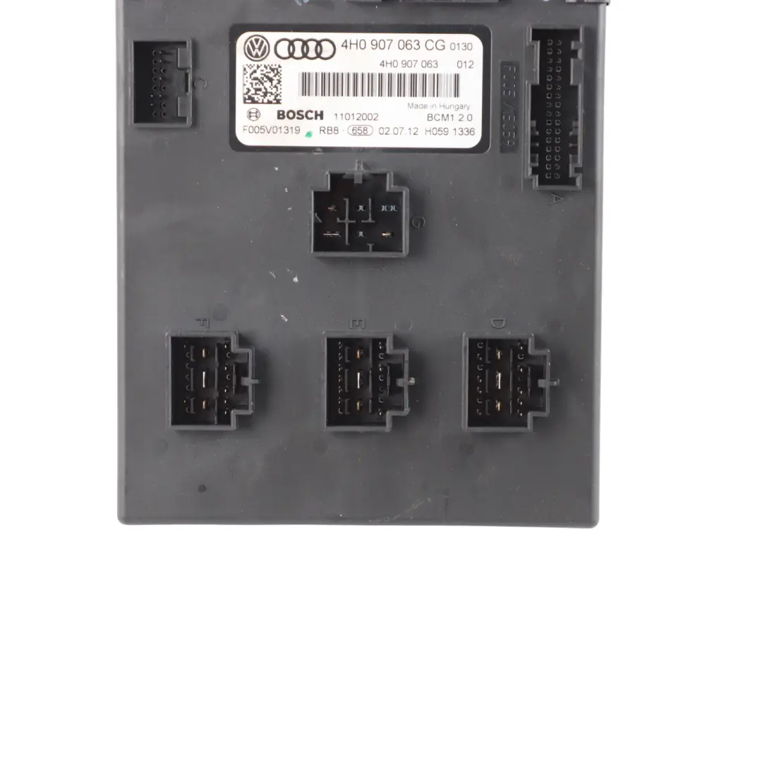 Onboard Supply BCM Body Control Module Unit ECU to Audi A6 C7 A7 4G with Part number 4H0907063CG Audi A6 C7 A7 4G Onboard Supply BCM Body Control Module Unit ECU - SKU 4H0907063CG - Part number 4H0907063CG