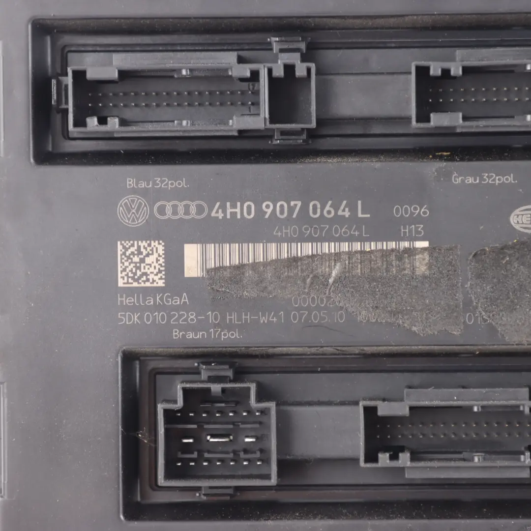 Body Comfort Control Module Unit BCM to Audi A7 4G A8 D4 with Part number 4H0907064L Audi A7 4G A8 D4 Body Comfort Control Module Unit BCM - SKU 4H0907064L - Part number 4H0907064L
