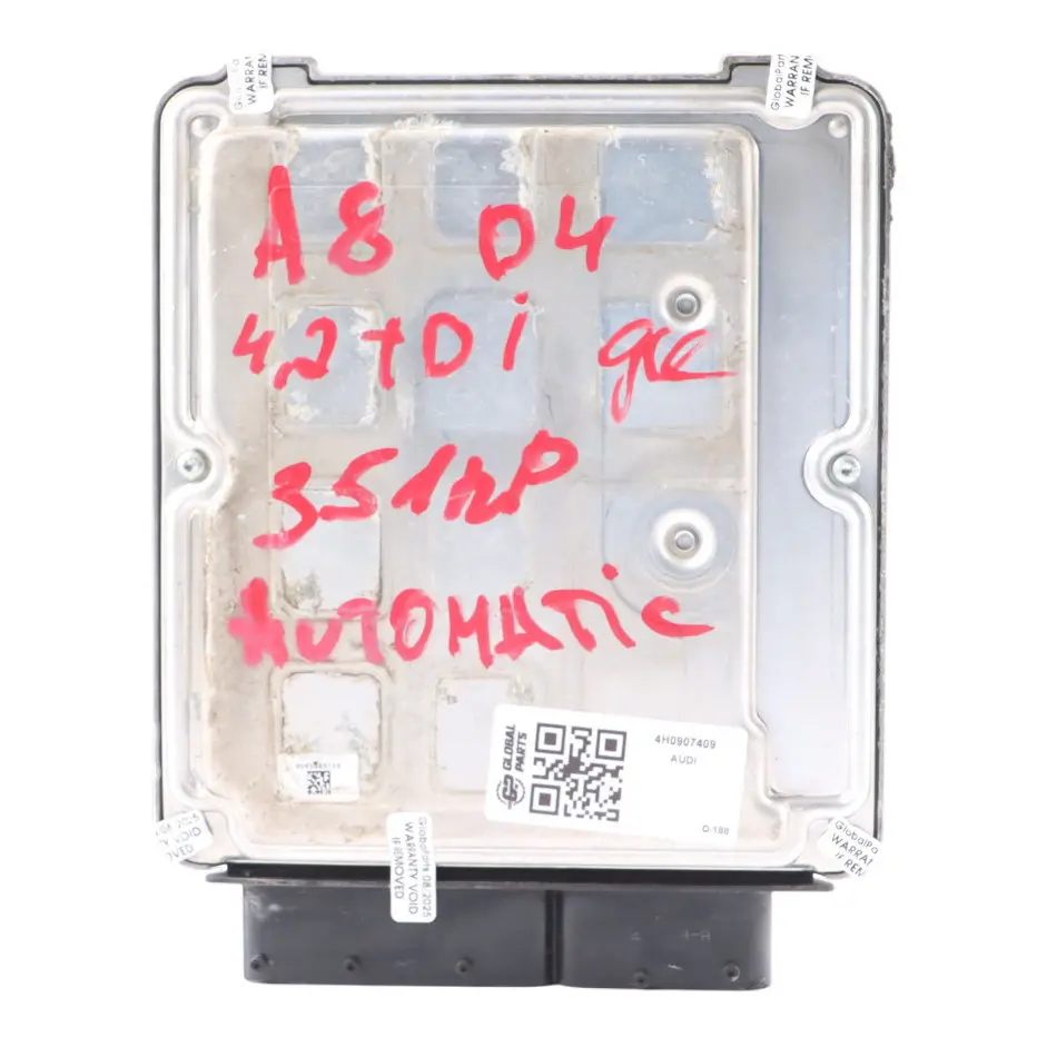 CDSB Quattro 258HP Engine Control ECU Automatic to Audi A8 4H 4.2 TDI with Part number 4H0907409 Audi A8 4H 4.2 TDI CDSB Quattro 258HP Engine Control ECU Automatic - SKU 4H0907409 - Part number 4H0907409