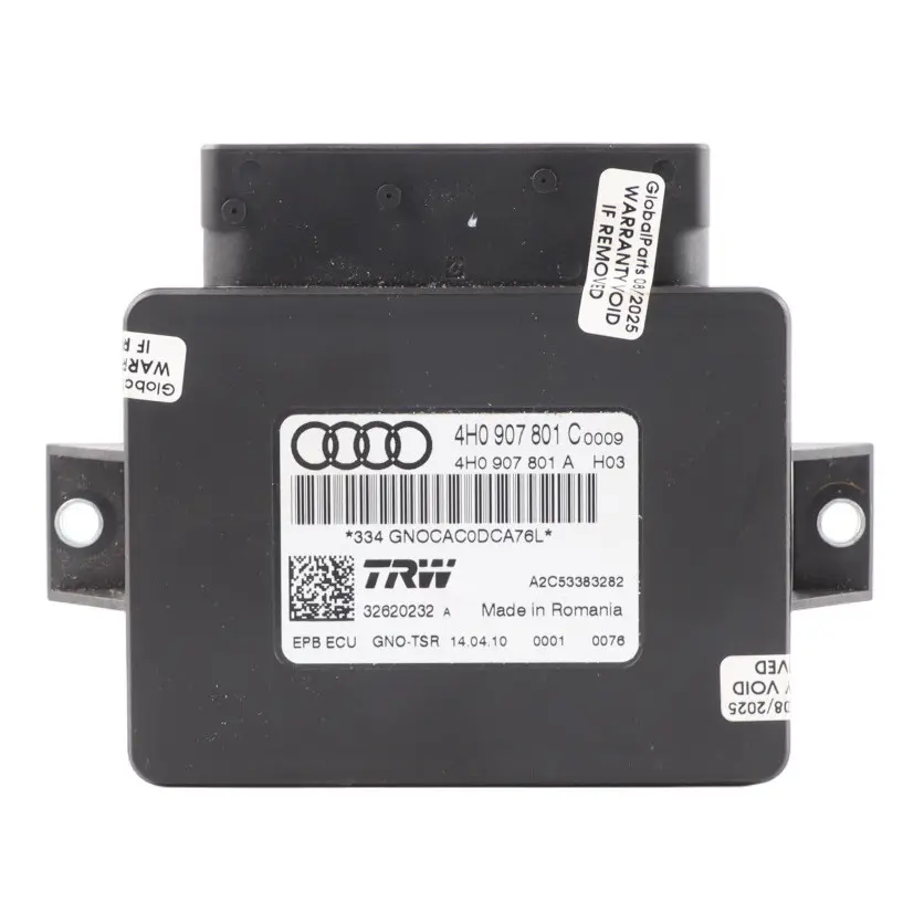 Parking Brake Module Handbrake Actuator Control Unit to Audi A7 4G A8 D4 with Part number 4H0907801C Audi A7 4G A8 D4 Parking Brake Module Handbrake Actuator Control Unit - SKU 4H0907801C - Part number 4H0907801C