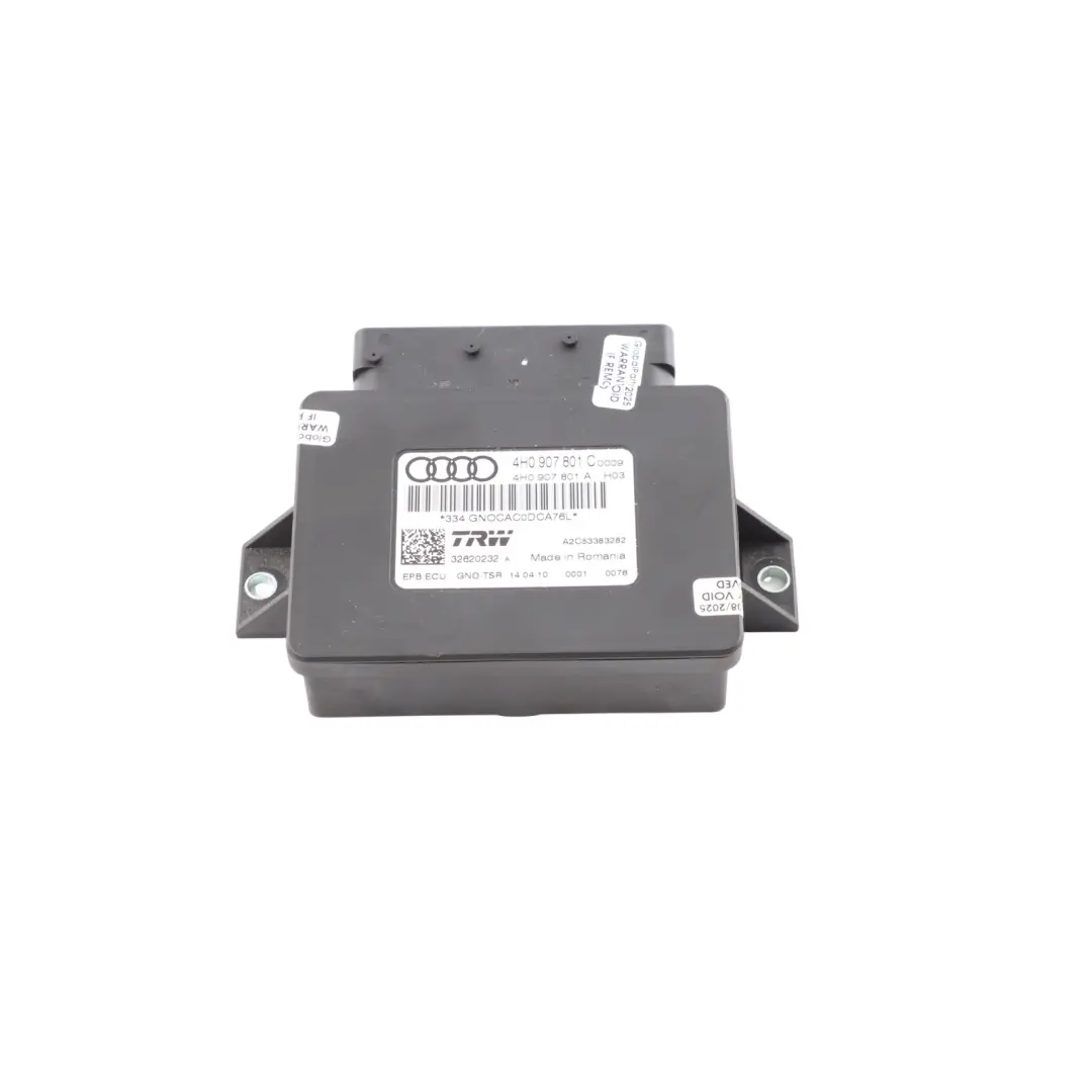 Audi A7 4G A8 D4 Parking Brake Module Handbrake Actuator Control Unit - SKU 4H0907801C - Part number 4H0907801C