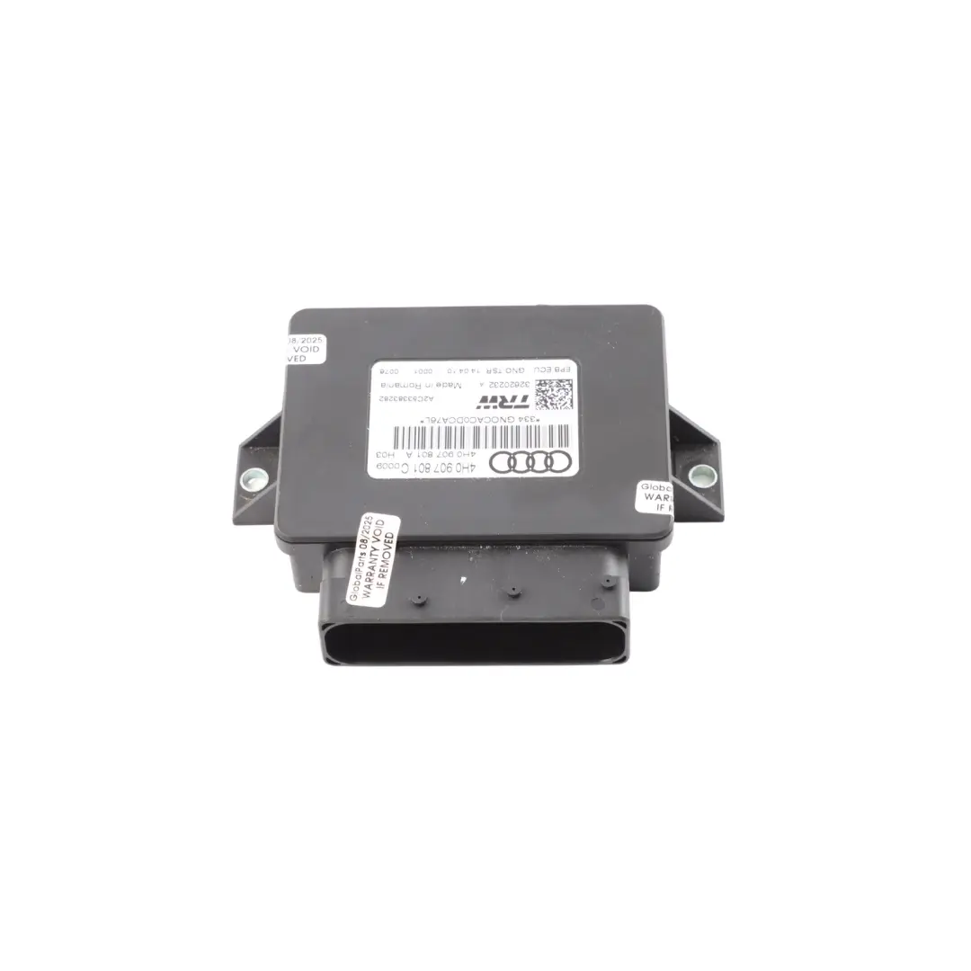 Parking Brake Module Handbrake Actuator Control Unit to Audi A7 4G A8 D4 with Part number 4H0907801C Audi A7 4G A8 D4 Parking Brake Module Handbrake Actuator Control Unit - SKU 4H0907801C - Part number 4H0907801C