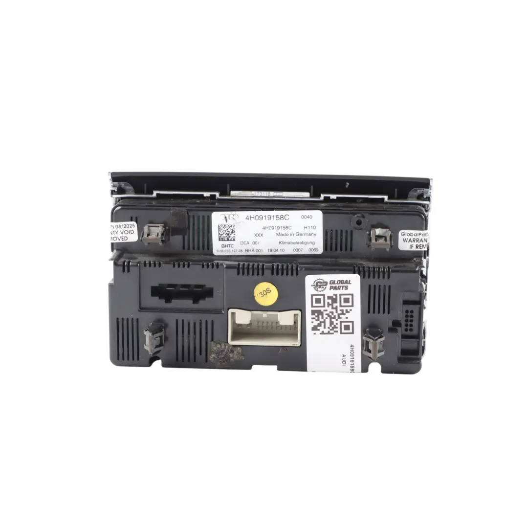 A/C Air Condition Heater Climate Control Switch Panel to Audi A8 D4 with Part number 4H0919158C Audi A8 D4 A/C Air Condition Heater Climate Control Switch Panel - SKU 4H0919158C - Part number 4H0919158C