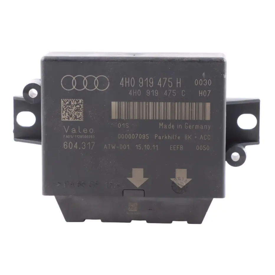 PDC Parking Distance Control Module Unit ECU Valeo to Audi A6 C7 with Part number 4H0919475H Audi A6 C7 PDC Parking Distance Control Module Unit ECU Valeo - SKU 4H0919475H - Part number 4H0919475H