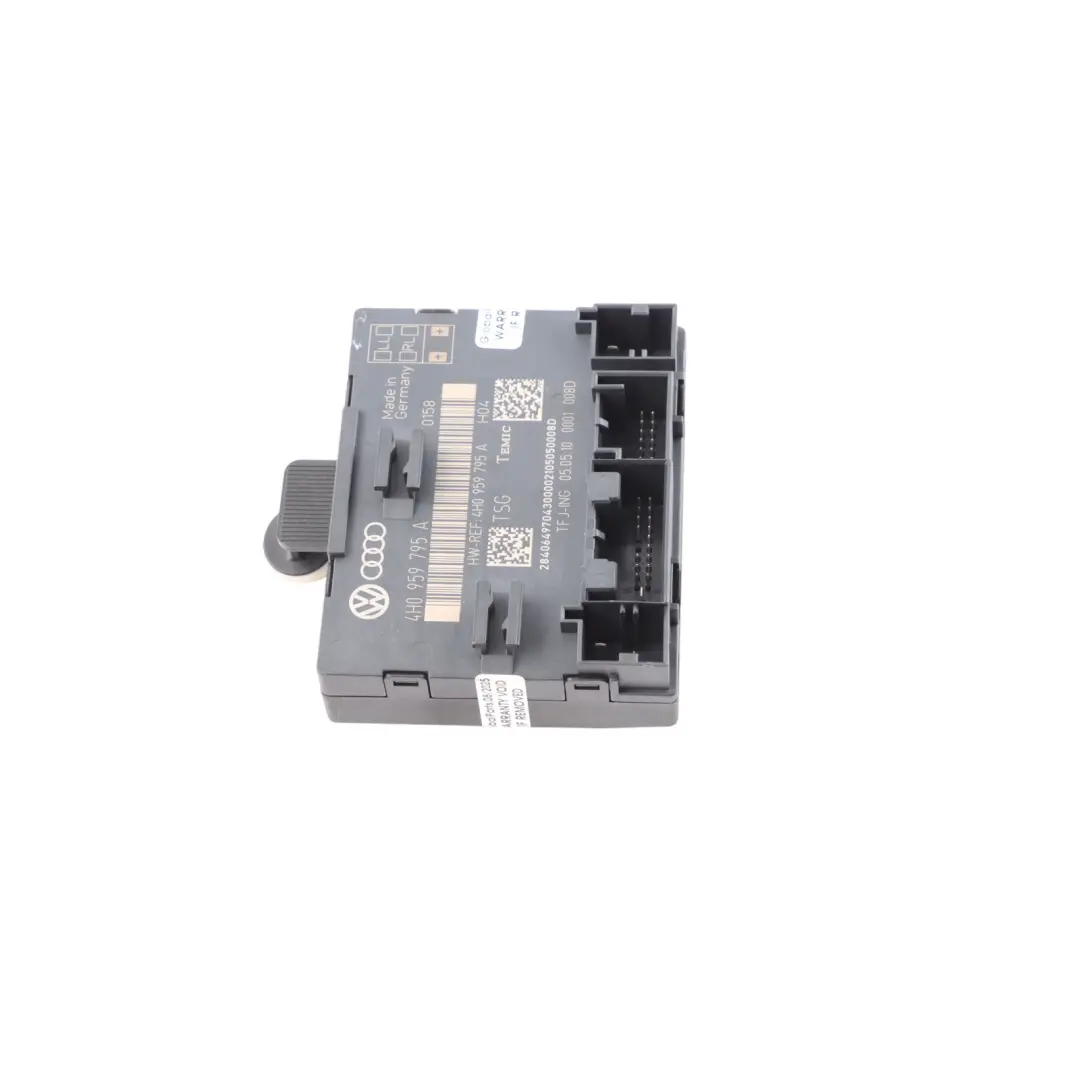 Door Module Control Unit Rear Left Right N/O/S to Audi A8 D4 with Part number 4H0959795A Audi A8 D4 Door Module Control Unit Rear Left Right N/O/S - SKU 4H0959795A - Part number 4H0959795A