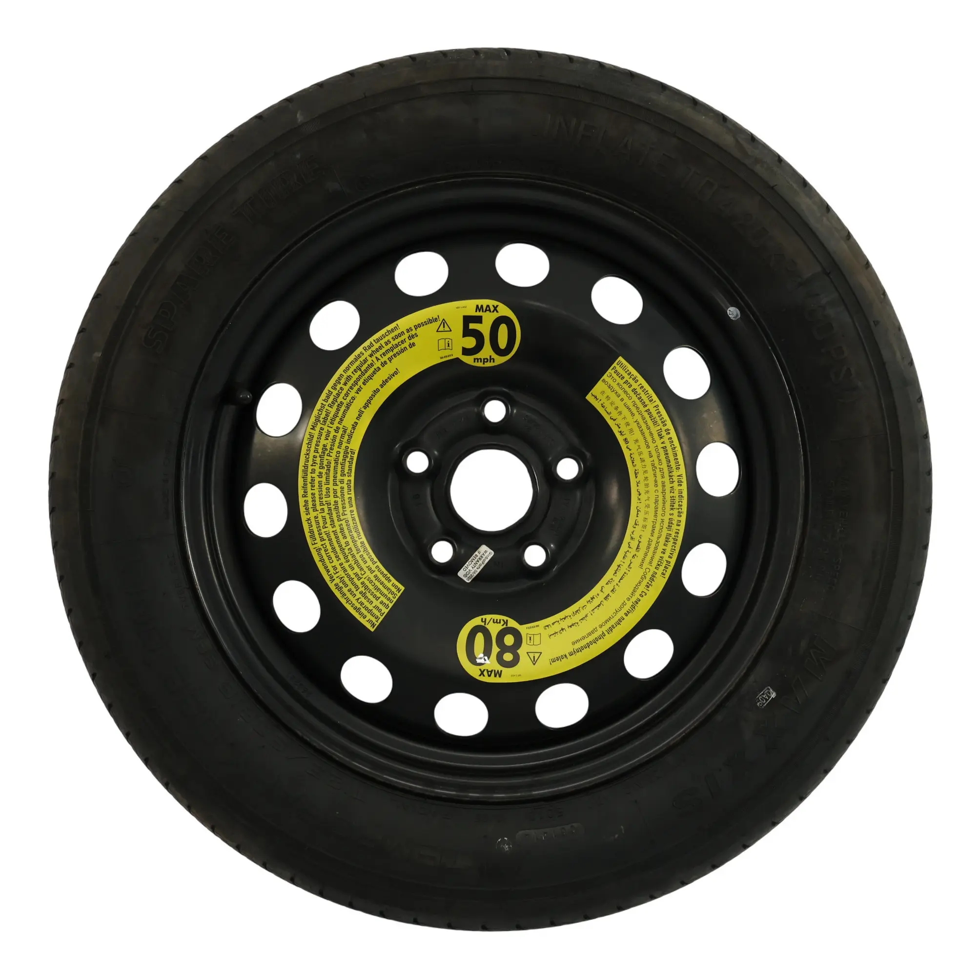 VW Volkswagen New Beetle Spare Wheel Steel R16 Tyre 6J 125/90 3JX16 5C0601027B