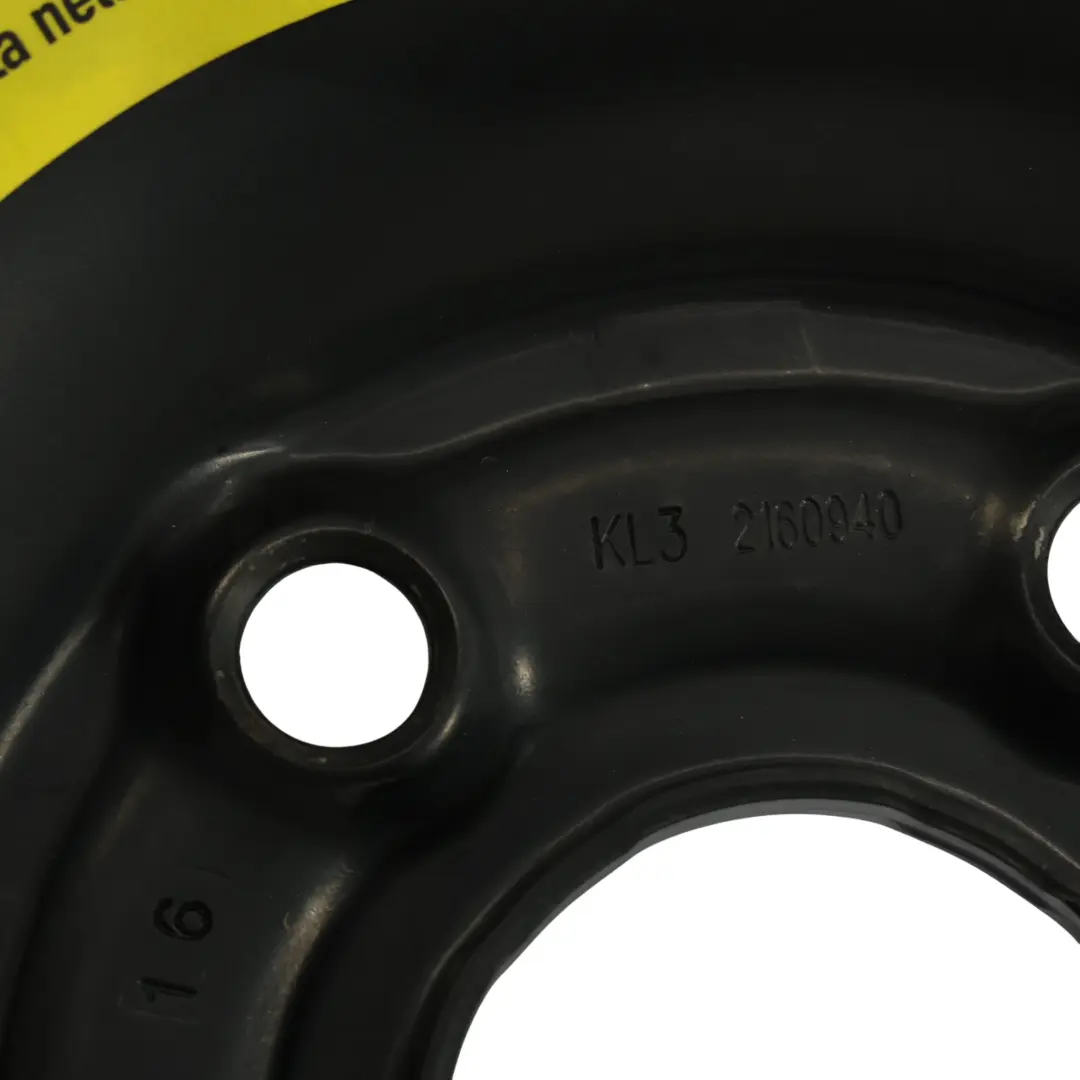 Volkswagen New Beetle Roue Secours En Acier Pneu R16 6J 125/90 3JX16 - SKU 5C0601027B - Numéro de pièce 5C0601027B