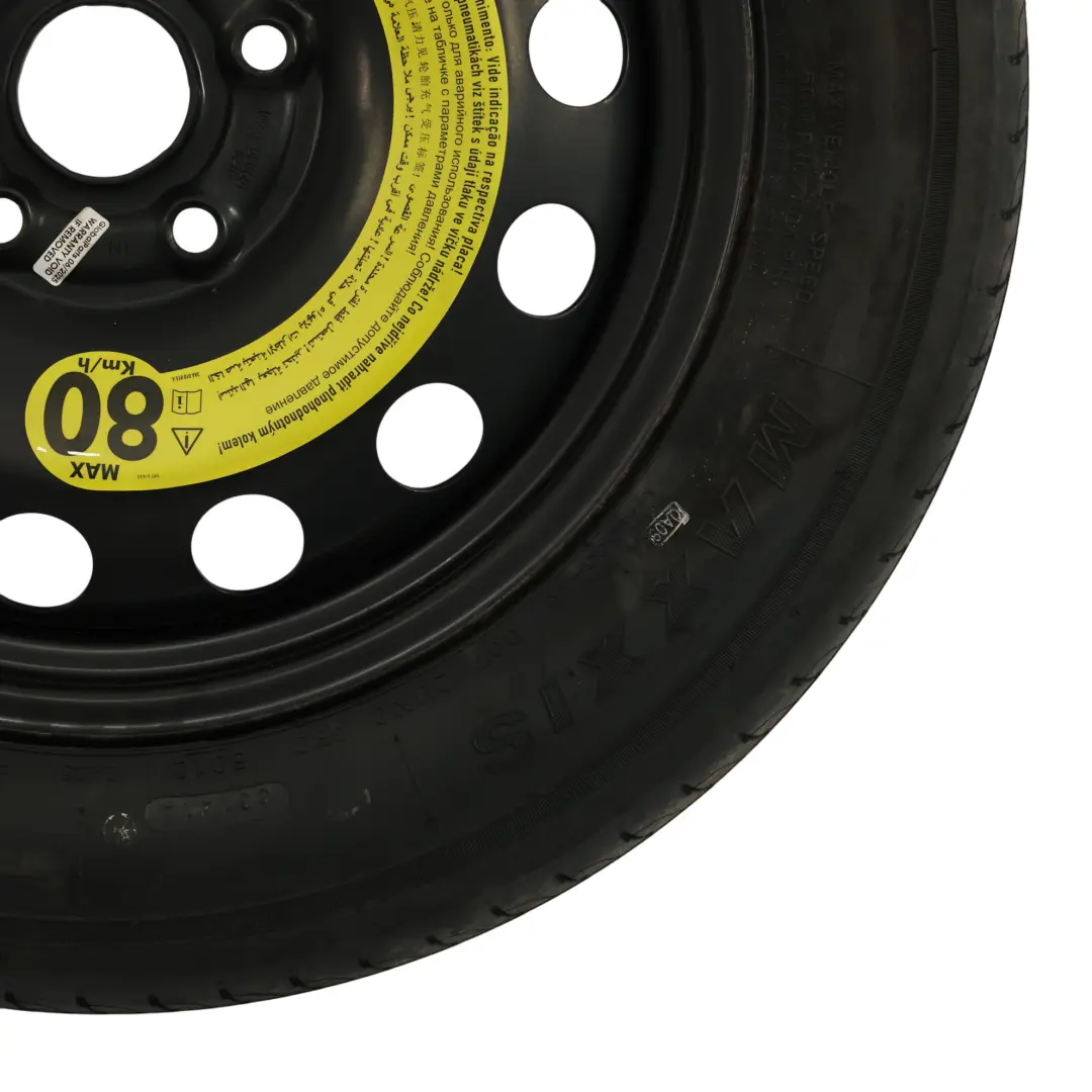 VW New Beetle Ruota Scorta Acciaio R16 Pneumatico 6J 125/90 3JX16 - SKU 5C0601027B - Numero di parte 5C0601027B