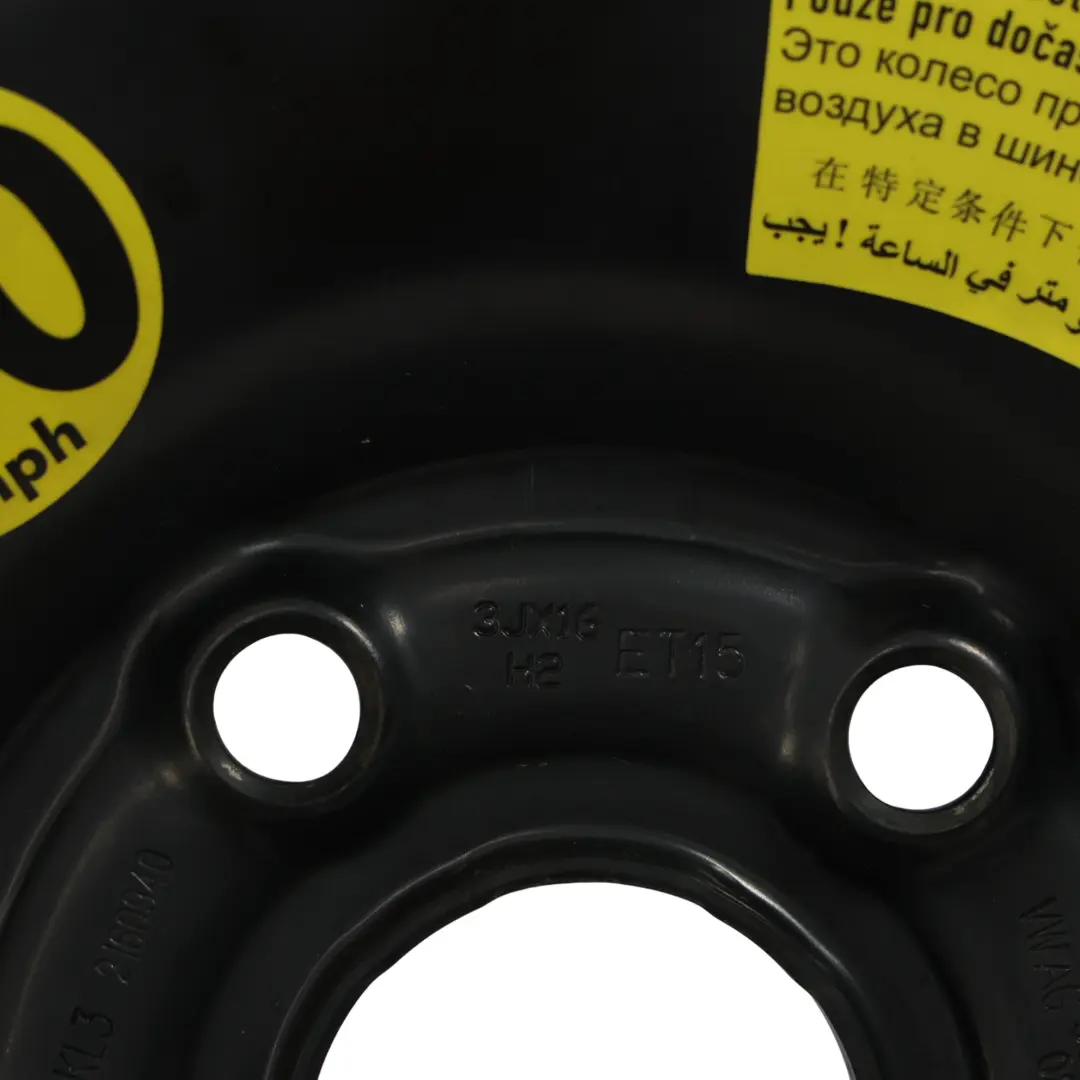 VW Volkswagen New Beetle Spare Wheel Steel R16 Tyre 6J 125/90 3JX16 - SKU 5C0601027B - Part number 5C0601027B
