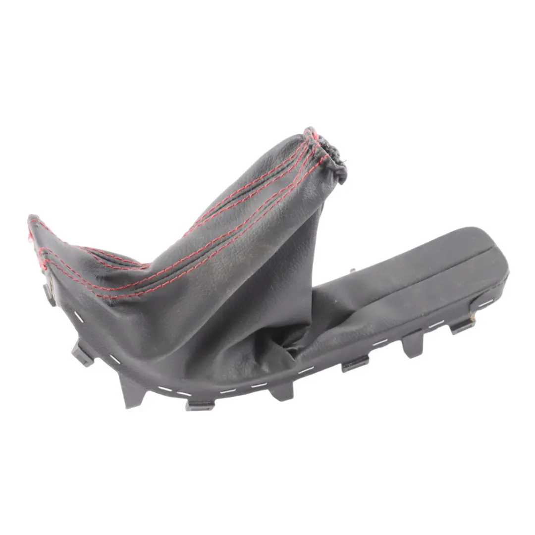 Skoda Octavia 5E Empuñadura De Freno De Mano De Cuero Rojo Costura - SKU 5E0711457E - Número de pieza 5E0711457E