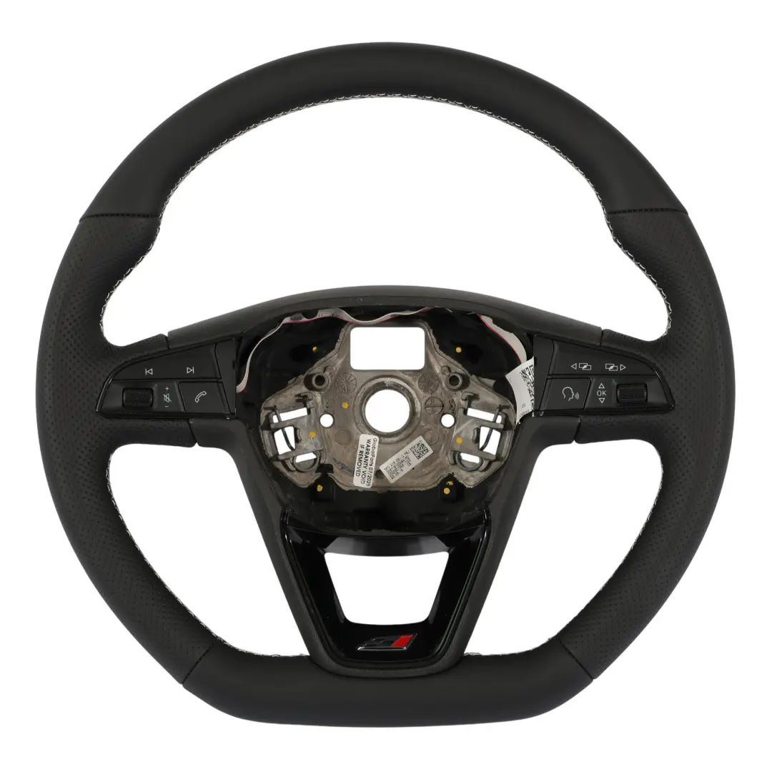 Seat Leon Cupra 5F Ibiza 6J Lenkrad NEU Schwarzes Leder Flache Unterseite - SKU 5F0419091C-1 - Teilenummer 5F0419091C