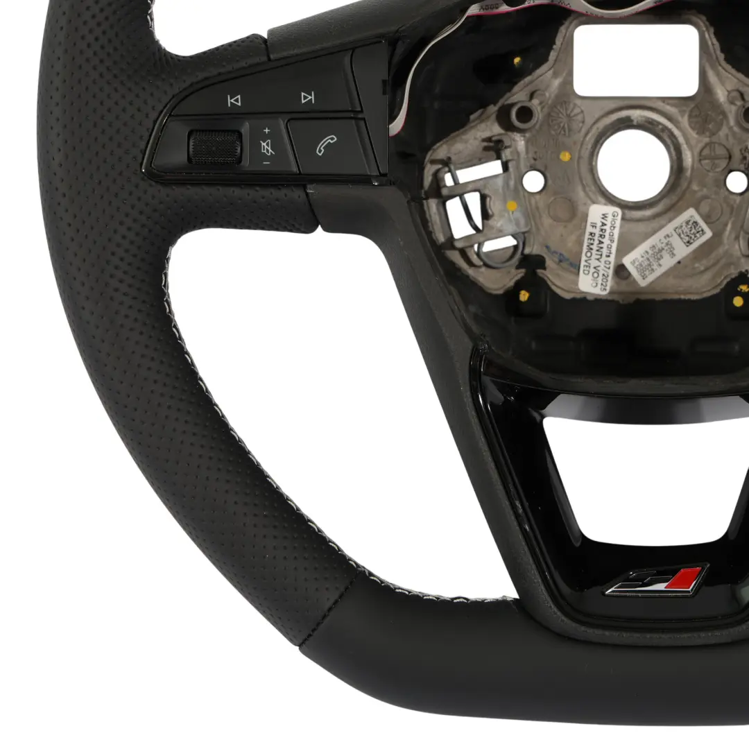 Seat Leon Cupra 5F Ibiza 6J Volante NUOVO In Pelle Nera Fondo Piatto - SKU 5F0419091C-1 - Numero di parte 5F0419091C