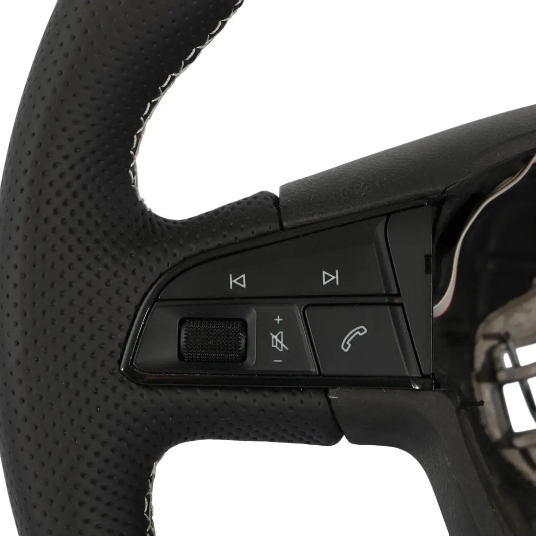 Seat Leon Cupra 5F Ibiza 6J Volante NUOVO In Pelle Nera Fondo Piatto - SKU 5F0419091C-1 - Numero di parte 5F0419091C