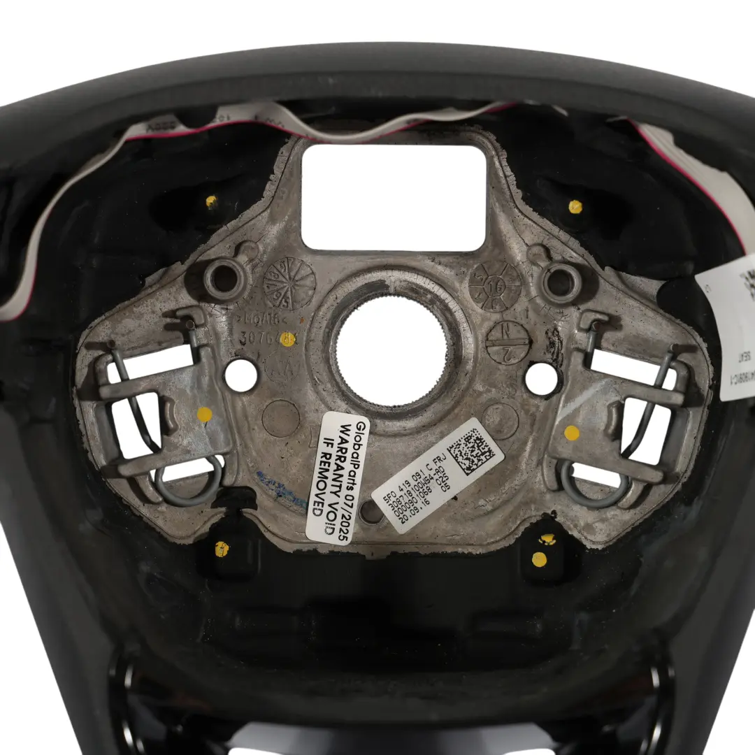 Seat Leon Cupra 5F Ibiza 6j Steering Wheel NEW Black Leather Flat Bottom - SKU 5F0419091C-1 - Part number 5F0419091C