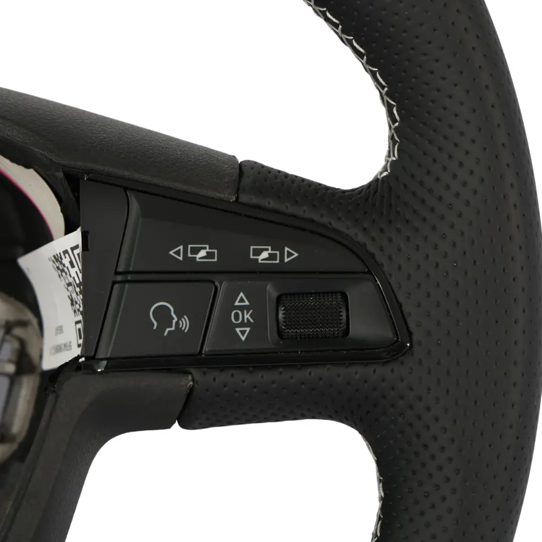 Seat Leon Cupra 5F Ibiza 6J Volante NUOVO In Pelle Nera Fondo Piatto - SKU 5F0419091C-1 - Numero di parte 5F0419091C