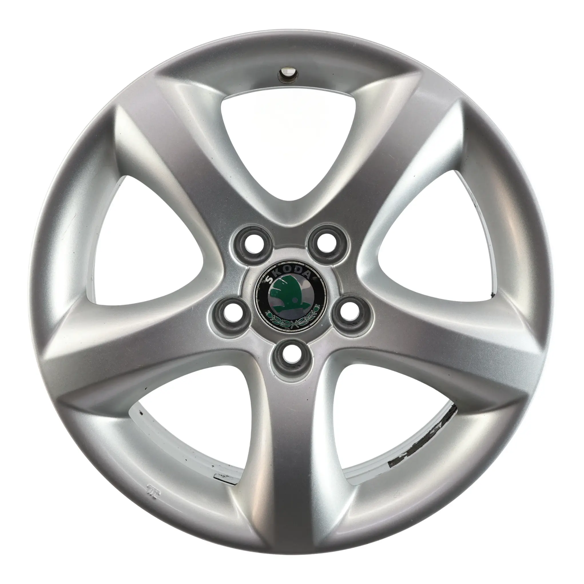 Skoda Fabia 5J Silver Wheel Rim Alloy 15" 6J ET:43 Star Spoke 5J0601025A