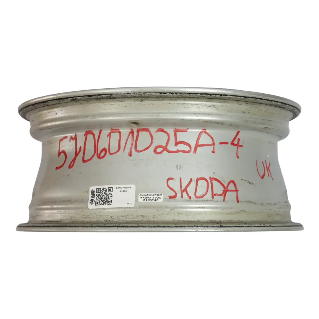 Skoda Fabia 5J Silver Wheel Rim Alloy 15" 6J ET:43 Star Spoke - SKU 5J0601025A-4 - Part number 5J0601025A
